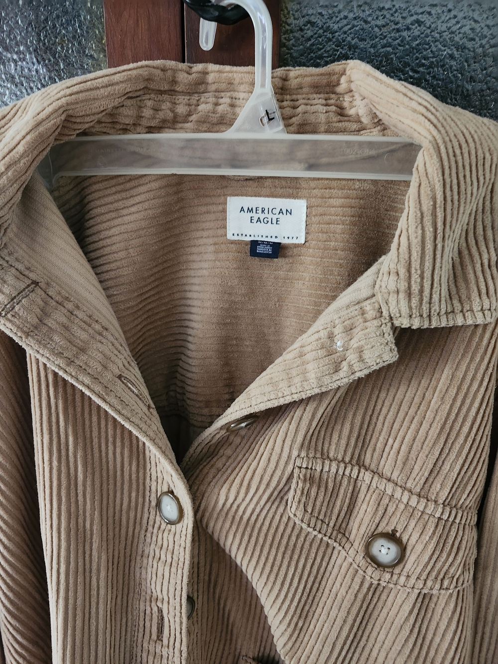 American Eagle Outfitters Tan Corduroy Jacket With Pockets - Picture 4 of 10